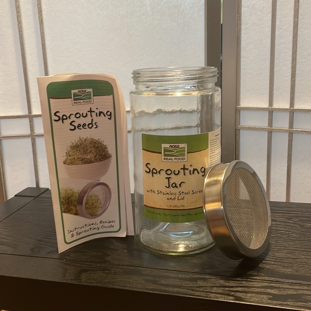NEW Sprouting Jar with instructions 1/2 gallon - Picture 3 of 3